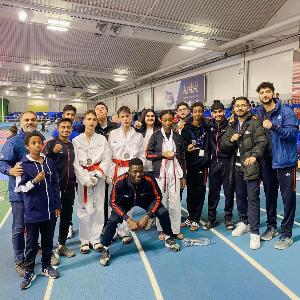 Squad and coaches at the English Institute of Sport, Sheffield