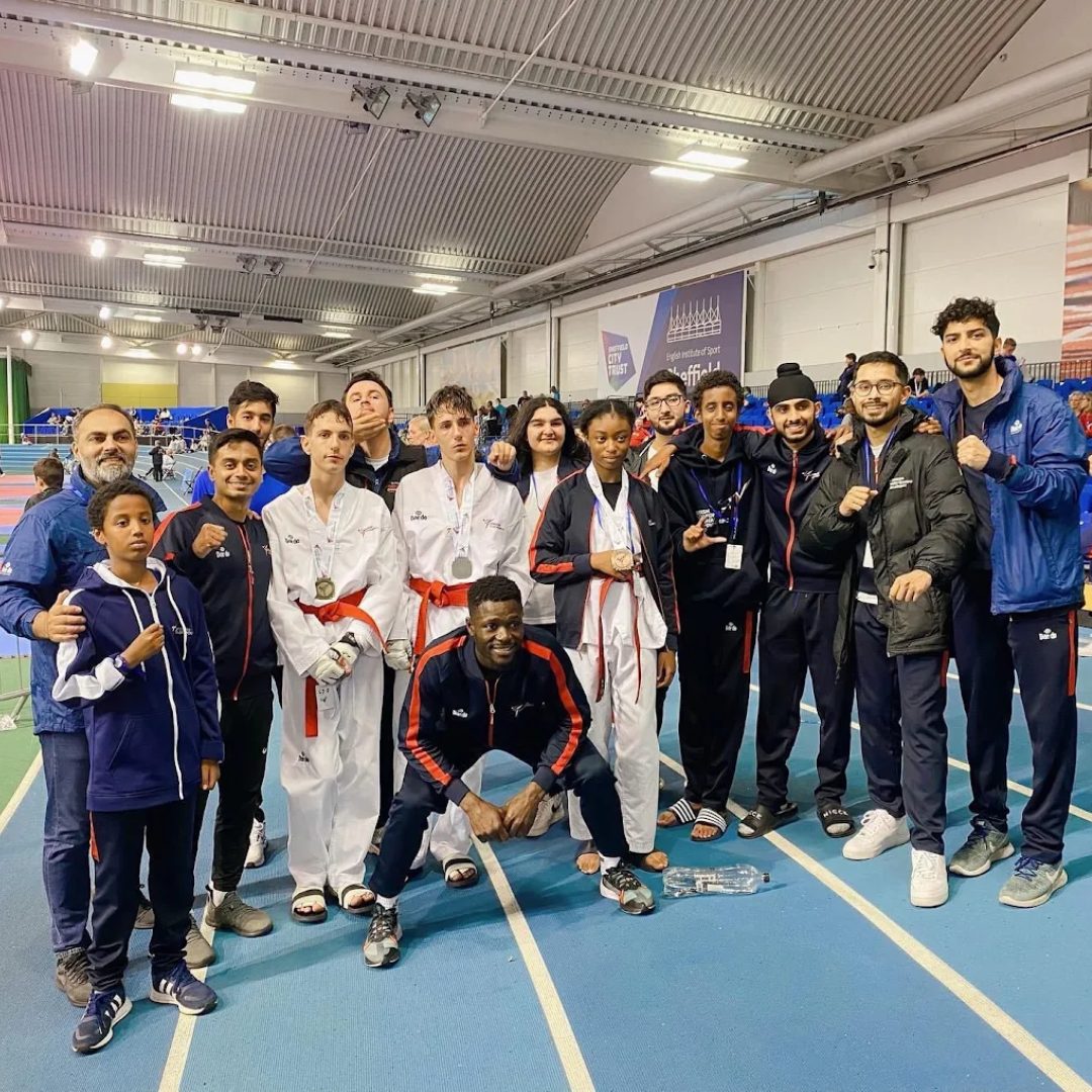 Squad and coaches at the English Institute of Sport, Sheffield